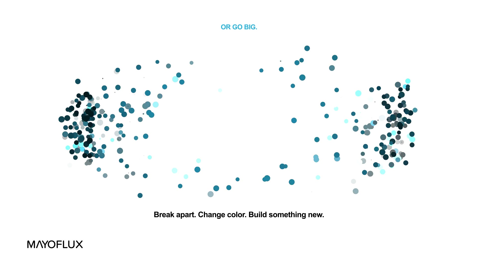 A broad center-out burst carrying source colors across the composition